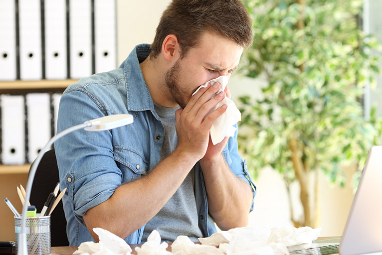 Man Sneezing